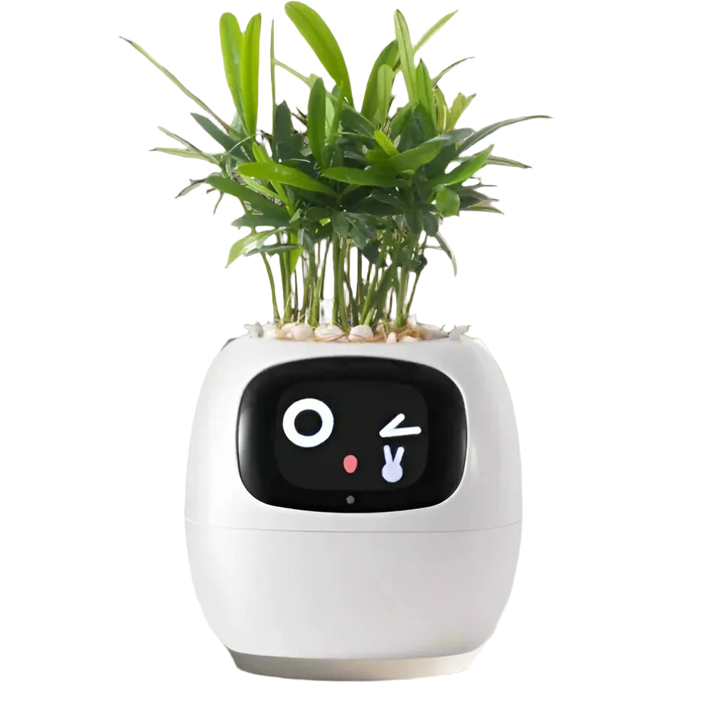 PlantPal Smart Interaktive Pflanzgefäß – KI-gesteuerte Topf mit animiertem Display und Umweltsensoren