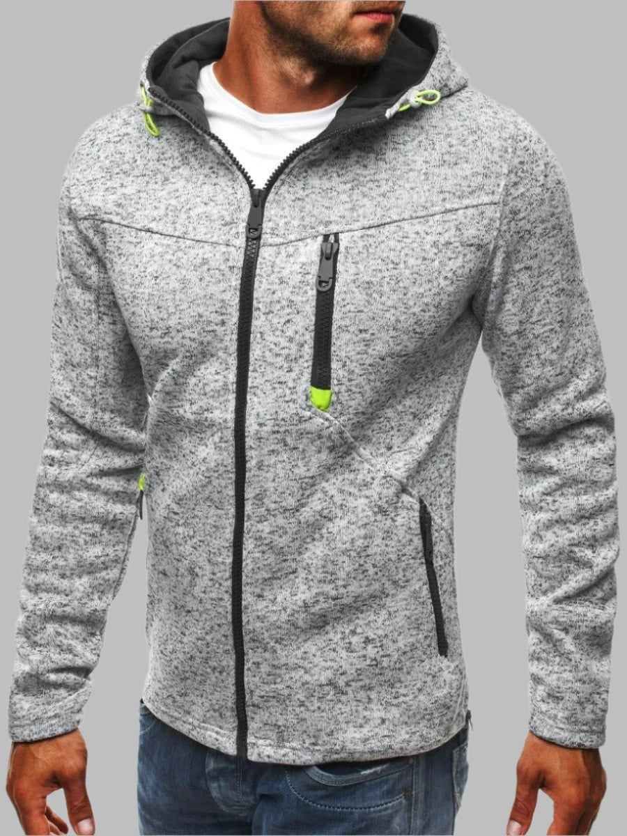 Sommer Hoodie für Herren - Leichtes Sweatshirt mit Reißverschluss und Kapuze