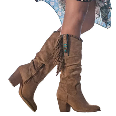 Sierra High Western Stiefel für Frauen – Retro-inspirierte Hohe Cowboystiefel