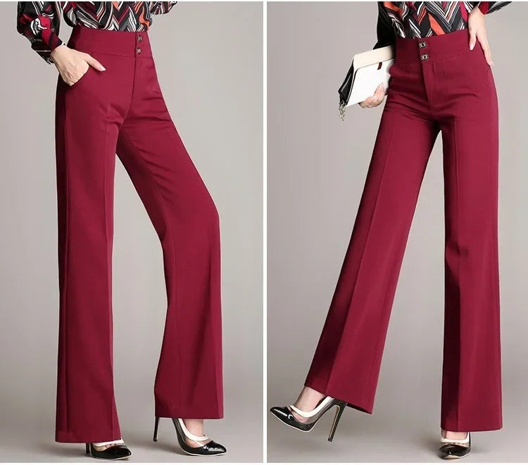 Amy Sommerhose | Stilvolle moderne hoch taillierte lange Damenhose