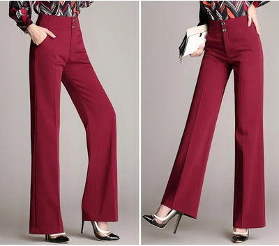 Amy Sommerhose | Stilvolle moderne hoch taillierte lange Damenhose