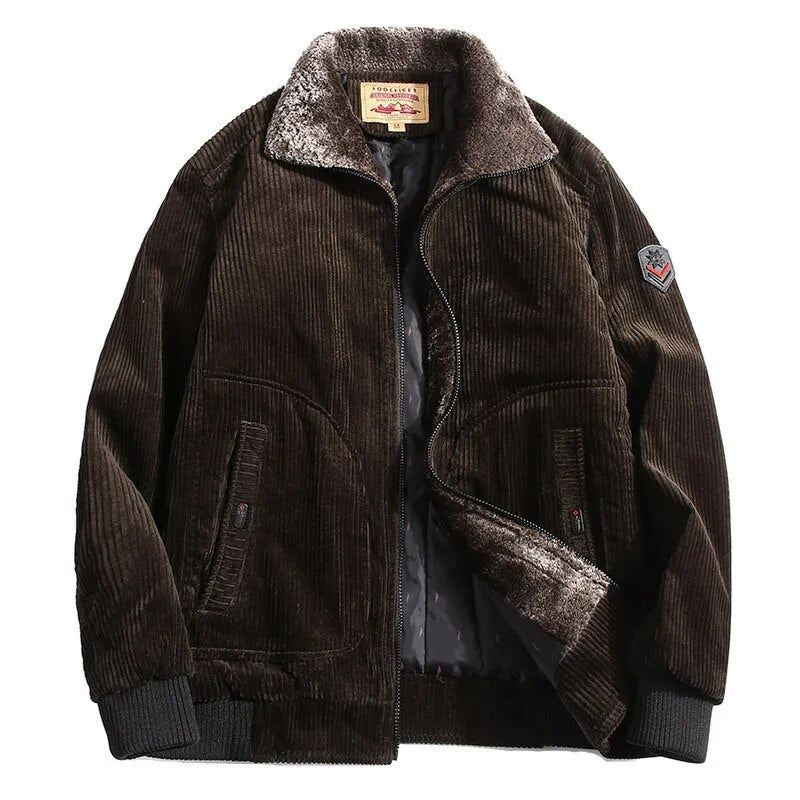 Gemütliche Cord-Winterjacke für Herren