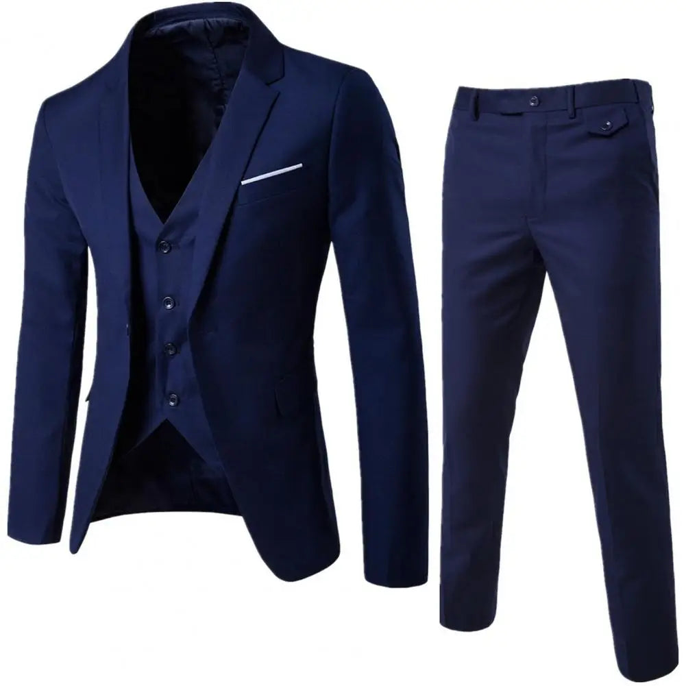 Sommerlicher Hochzeitsanzug für Herren - Leichter 3-teiliger Anzug mit Weste, Blazer und Hose