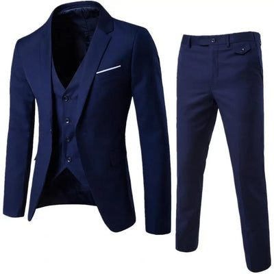 Sommerlicher Hochzeitsanzug für Herren - Leichter 3-teiliger Anzug mit Weste, Blazer und Hose