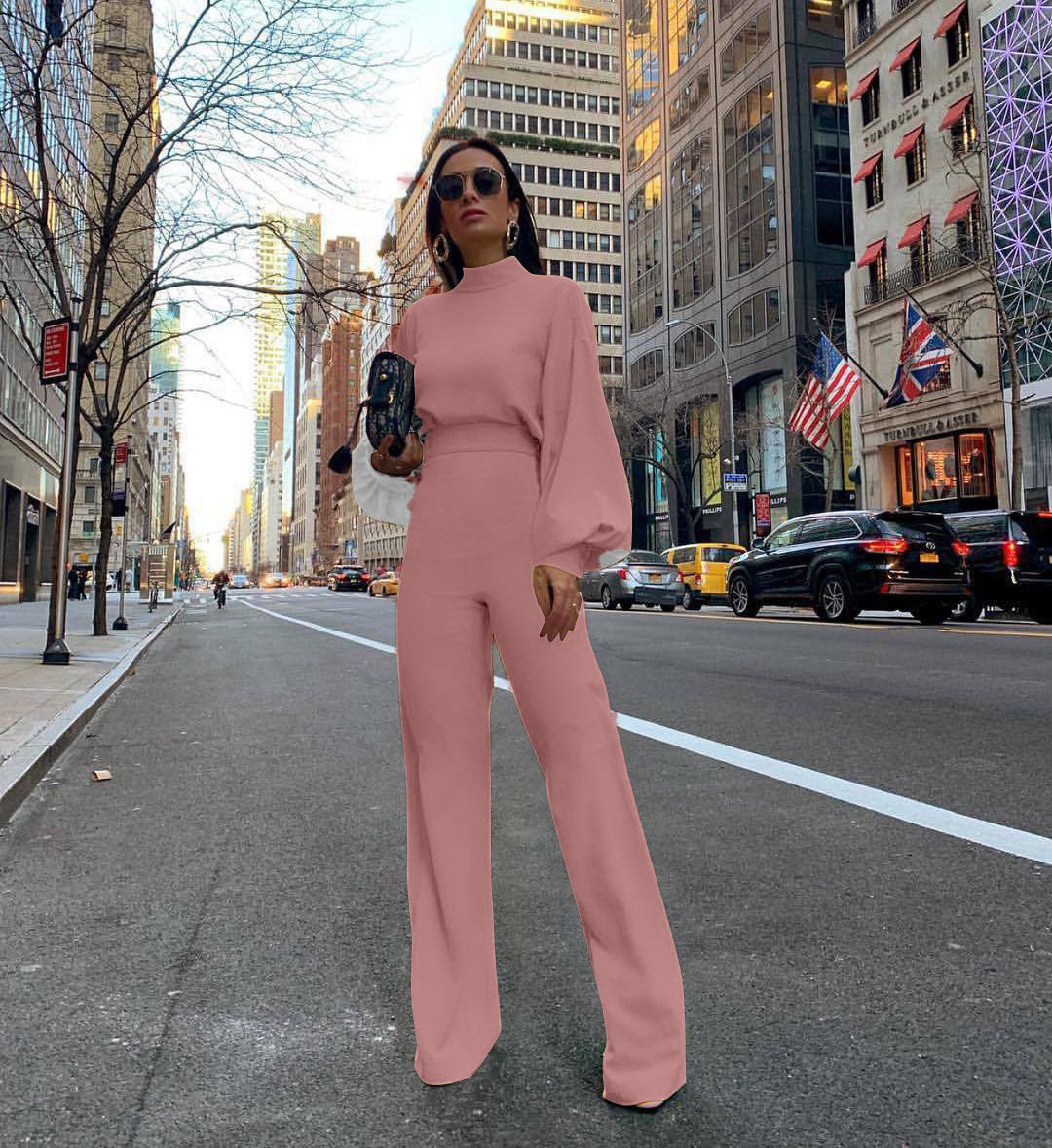Eleganter Puffärmel-Jumpsuit für Damen