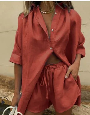 Gerda Sommer-Set | Stilvolles, lässiges Damen-Set mit T-Shirt und Shorts