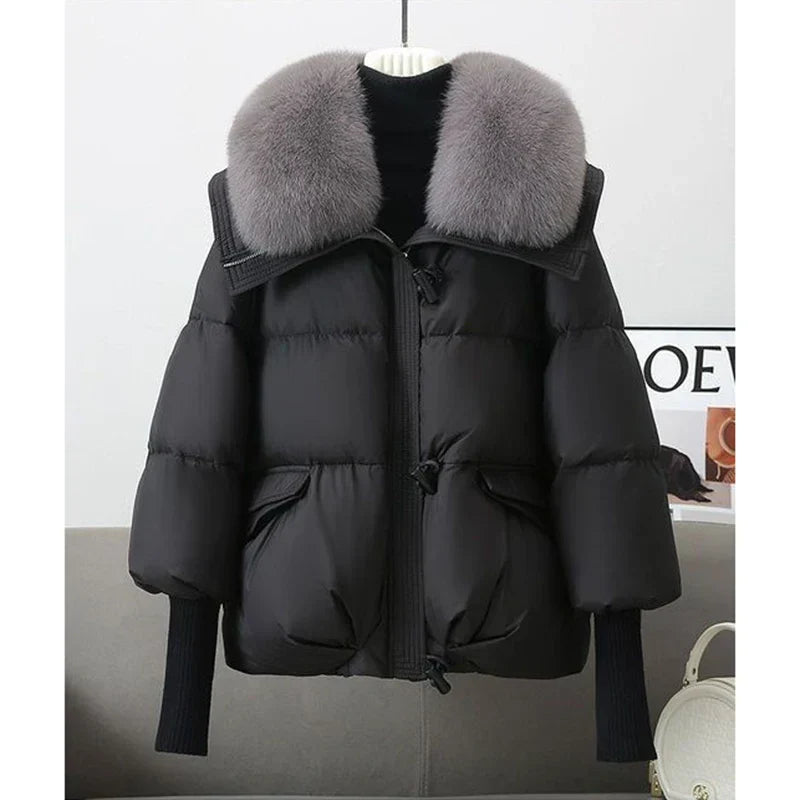 Warme Puffer Winterjacke für Damen