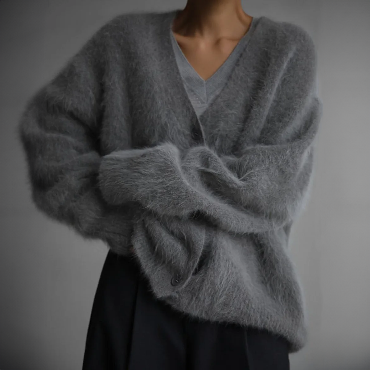 Übergroße Strickjacke für Damen