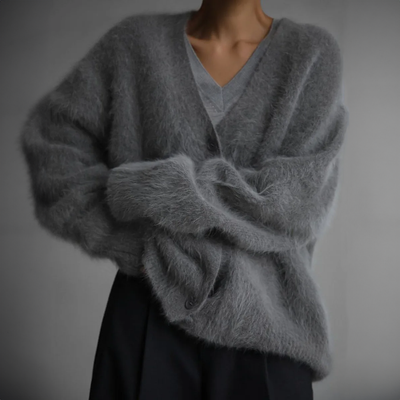 Übergroße Strickjacke für Damen