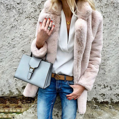 Warmer Flauschiger Wintermantel für Damen