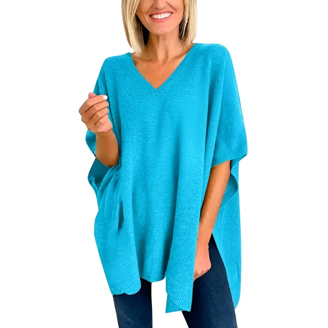 Aurica® | Bluse mit unregelmäßigem Saum und V-Ausschnitt