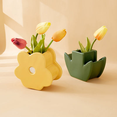 Nordic Bloom Vase – Lebendiges dekoratives Akzent