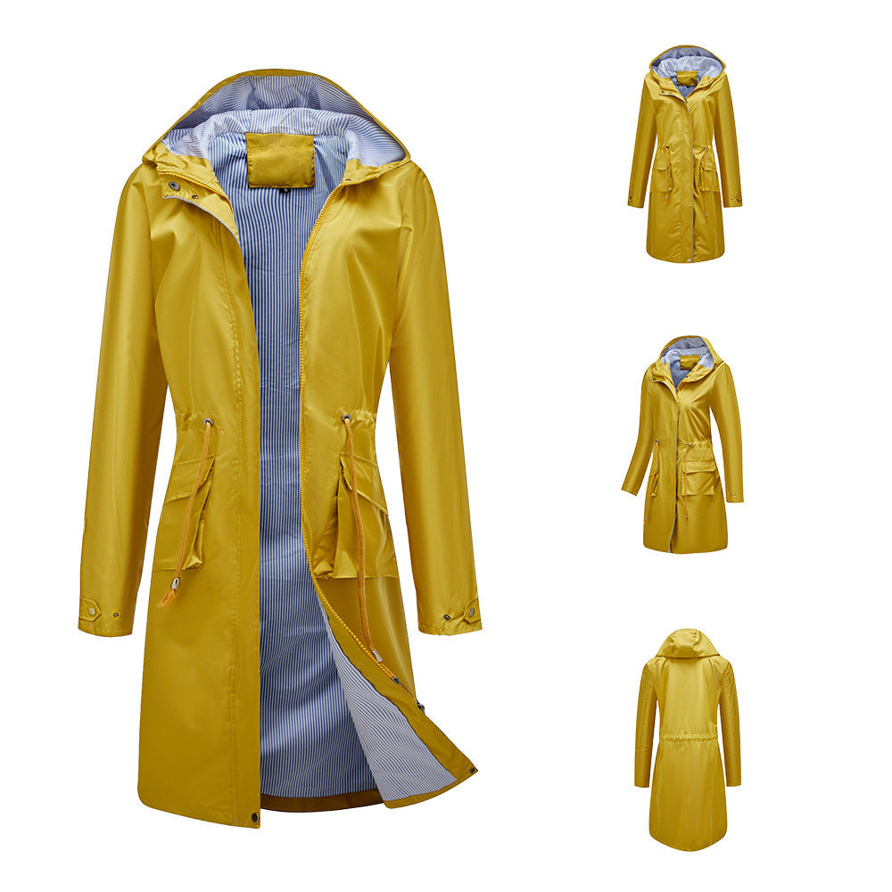 Lange Regenjacke für Frauen