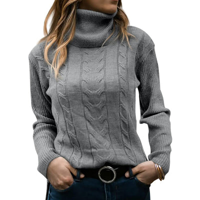 Warmer Rollkragen-Pullover für Damen
