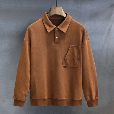 Eleganter Herren Langarm Polo - komfortabel und stilvoll