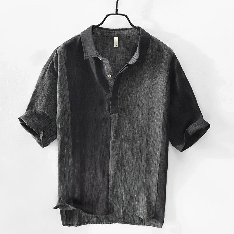 Stylisches Herren Leinen Hemd