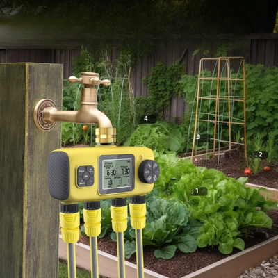 HydroVista - 4-Zonen Digital-Wassersystem mit LCD-Bildschirm und IPX7 Wasserfestes Smart-Ventilsystem