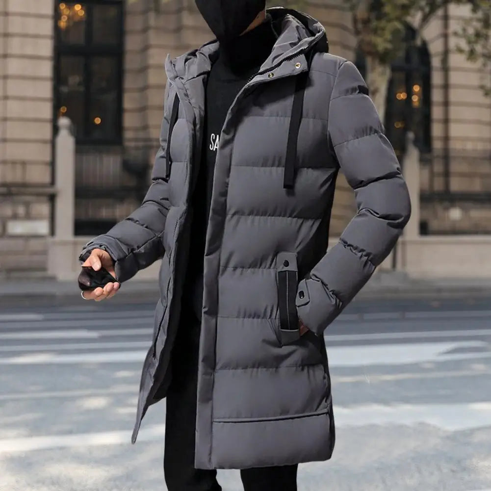 Elegante Lange Winterparka-Jacke für Herren
