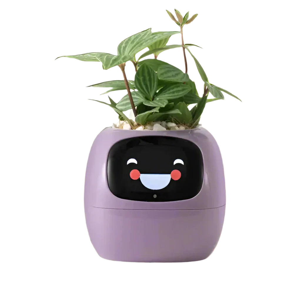 PlantPal Smart Interaktive Pflanzgefäß – KI-gesteuerte Topf mit animiertem Display und Umweltsensoren