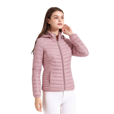 Warme Winterjacke mit Kapuze für Damen