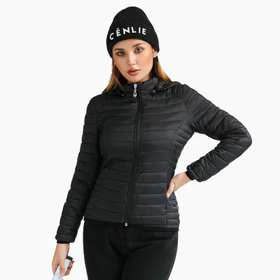 Warme Winterjacke mit Kapuze für Damen