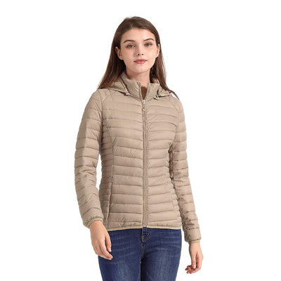 Warme Winterjacke mit Kapuze für Damen