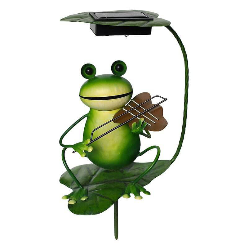 GardenFrog Solarbetriebene Dekorative Leuchte – Verspielte Außenstehleuchte