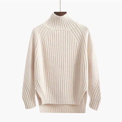 Warmer Rollkragenstrickpullover für Frauen