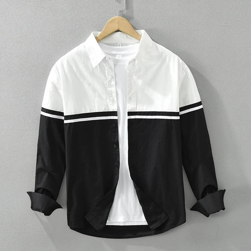 Herren Basic Langarm Hemd Casual Slim Fit