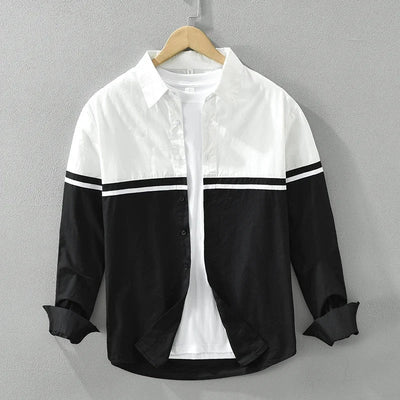Herren Basic Langarm Hemd Casual Slim Fit