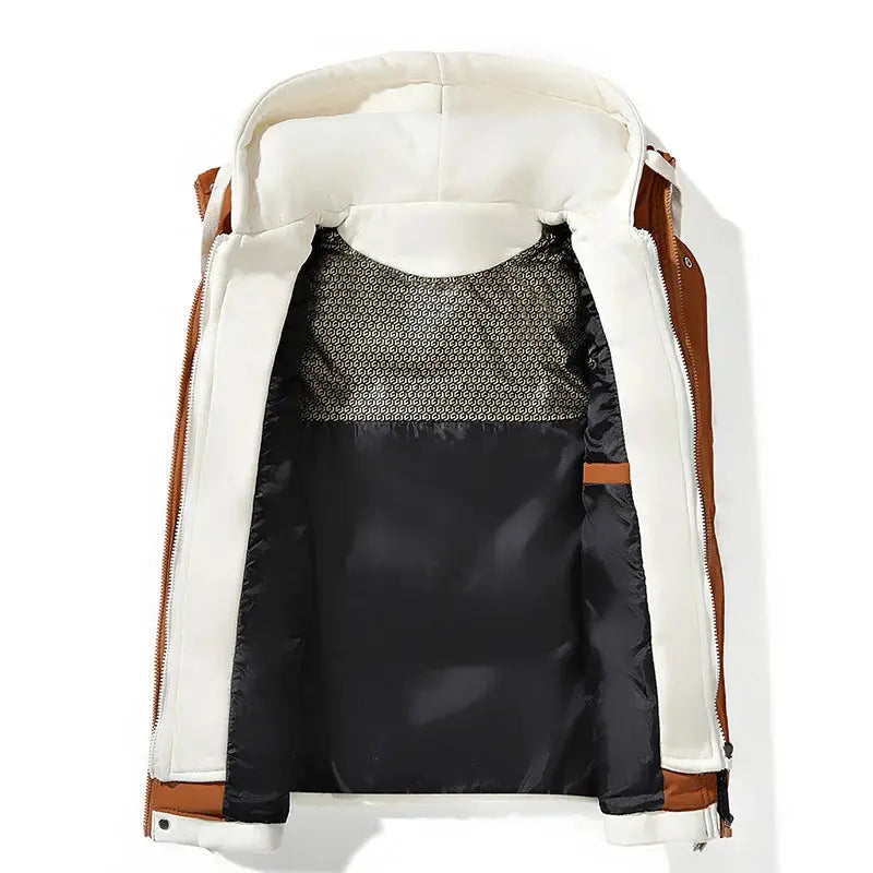 Herren Softshell Steppweste mit Kapuze