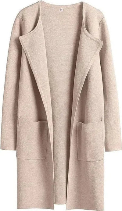 Lange Jacke mit offener Front für Frauen