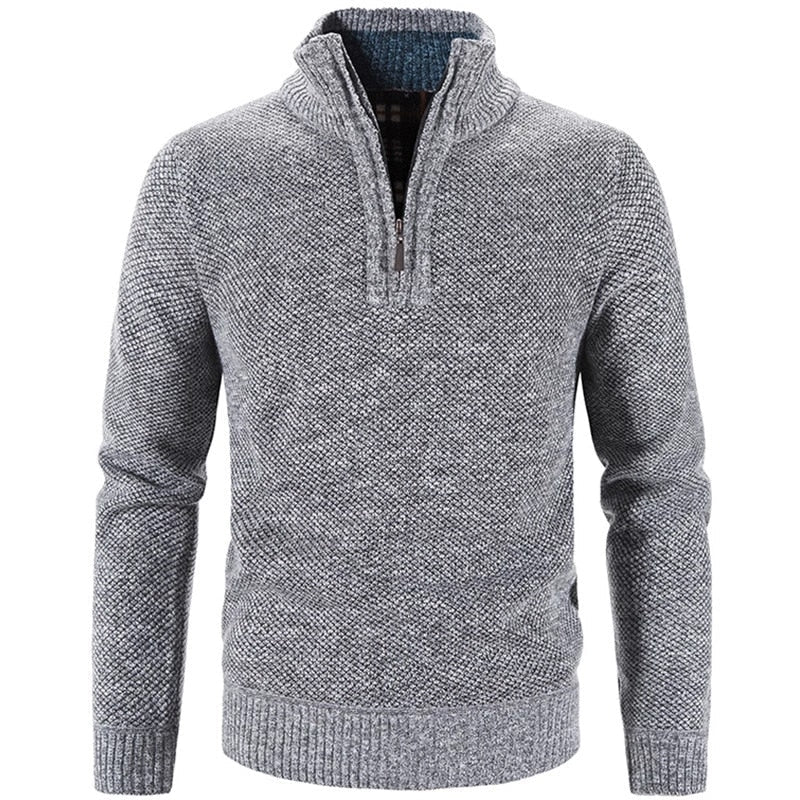Kuscheliger Pullover mit Halbem Reißverschluss für Herren