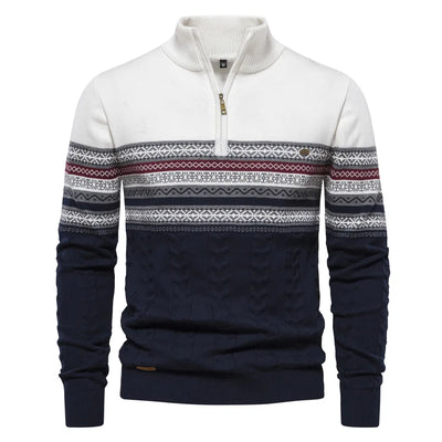 Langärm Reißverschluss-Winterpullover für Männer