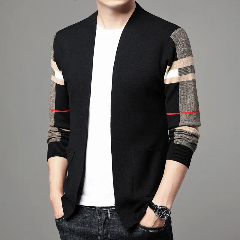 Strickjacke mit Offener Vorderseite für Herren