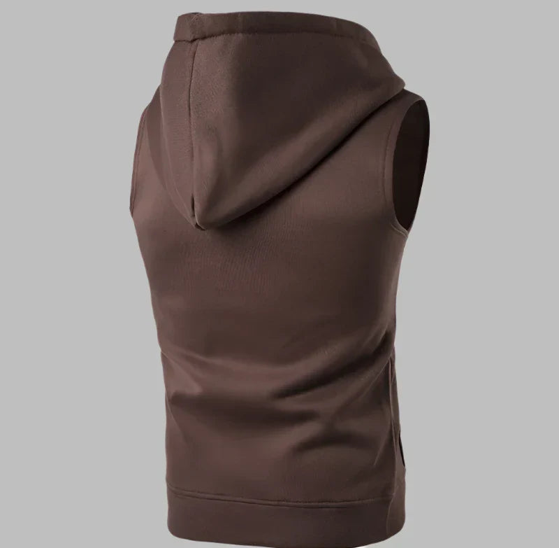 Weste für Herren - Leichte Sommer-Strickjacke mit Kapuze