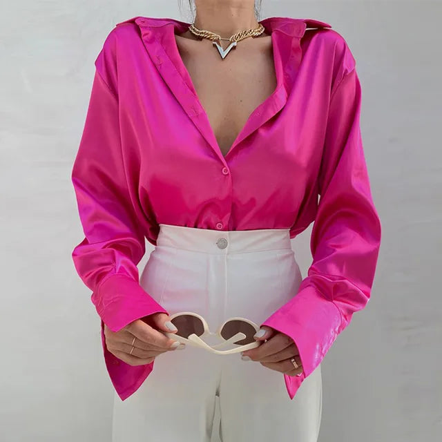 Arianell® | Vintage Bluse mit Seidenkragen