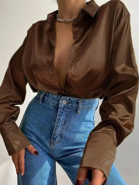 Arianell® | Vintage Bluse mit Seidenkragen