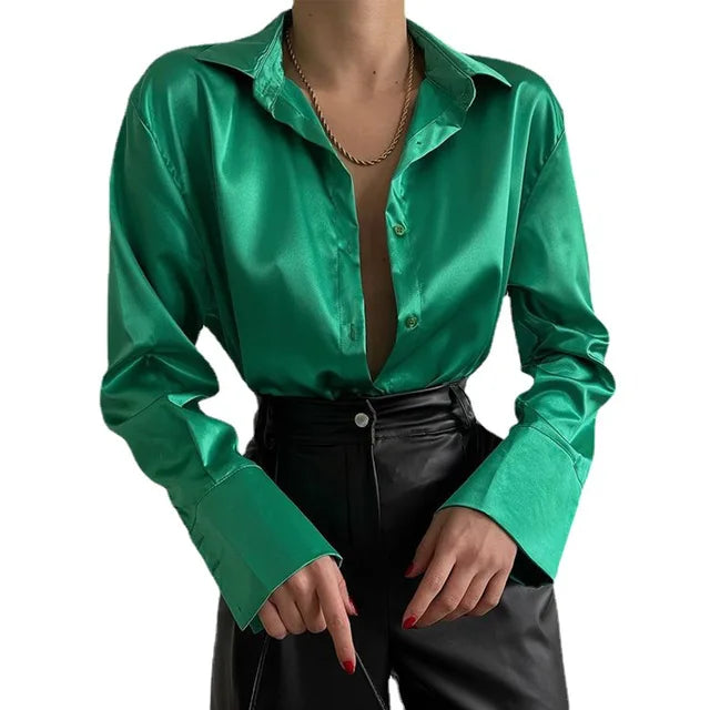 Arianell® | Vintage Bluse mit Seidenkragen
