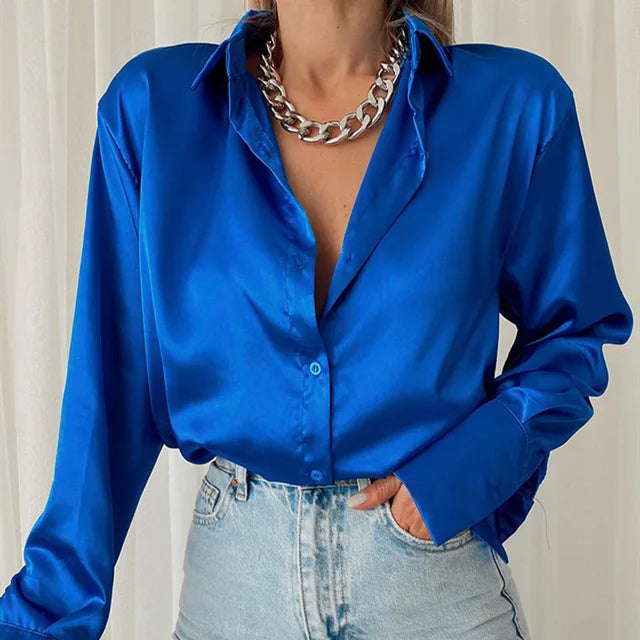 Arianell® | Vintage Bluse mit Seidenkragen