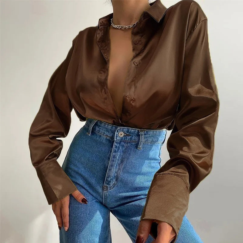 Arianell® | Vintage Bluse mit Seidenkragen