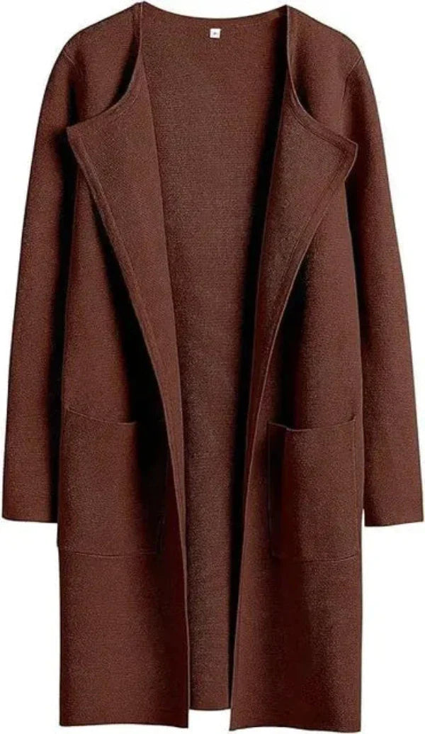 Lange Jacke mit offener Front für Frauen