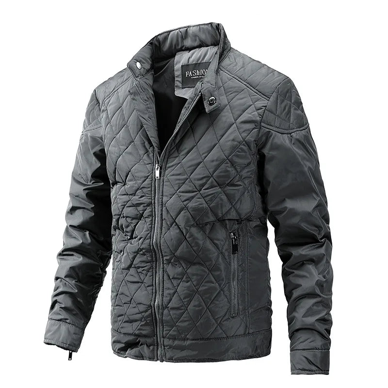 Warme Steppjacke mit Stehkragen für Herren