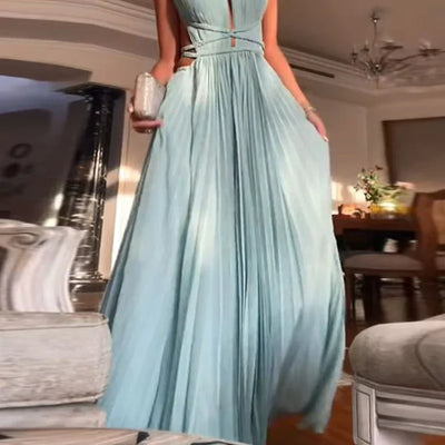 Angel – Elegante Plissierte Maxikleid