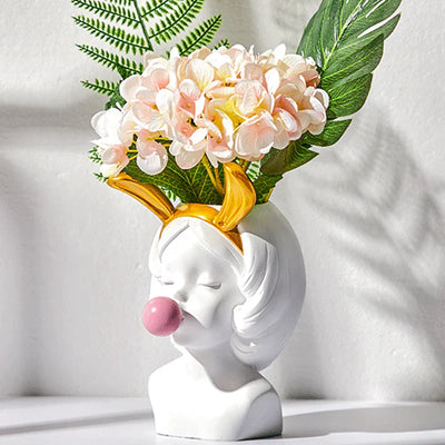 EarthenWhimsy Pop Art Vase – Kompakte Keramikvase