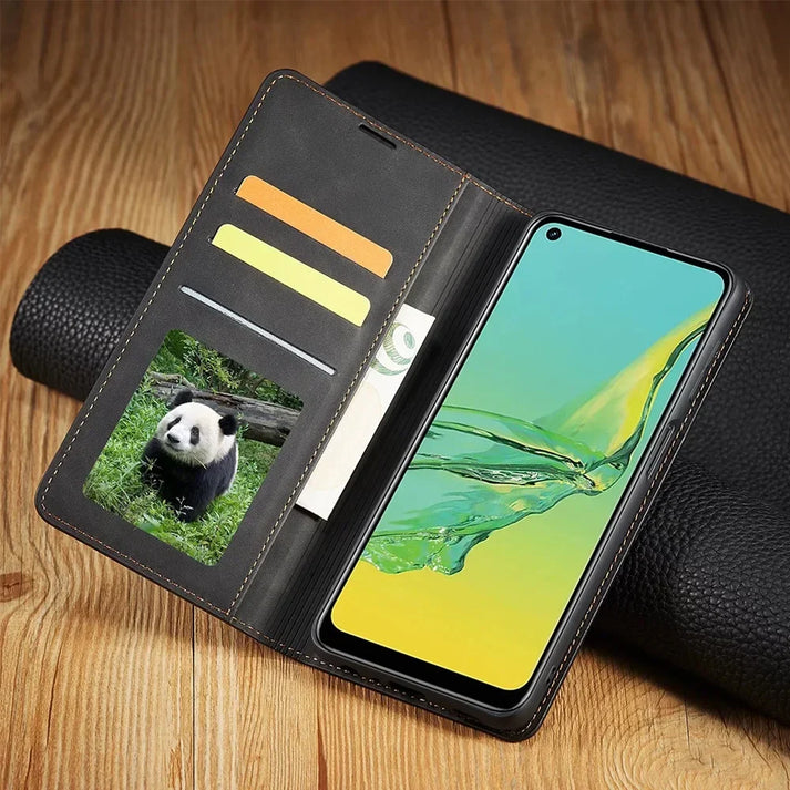 Samsung Hülle | Magnetische Leder Tasche für stilvollen Schutz deines Samsung im Sommer