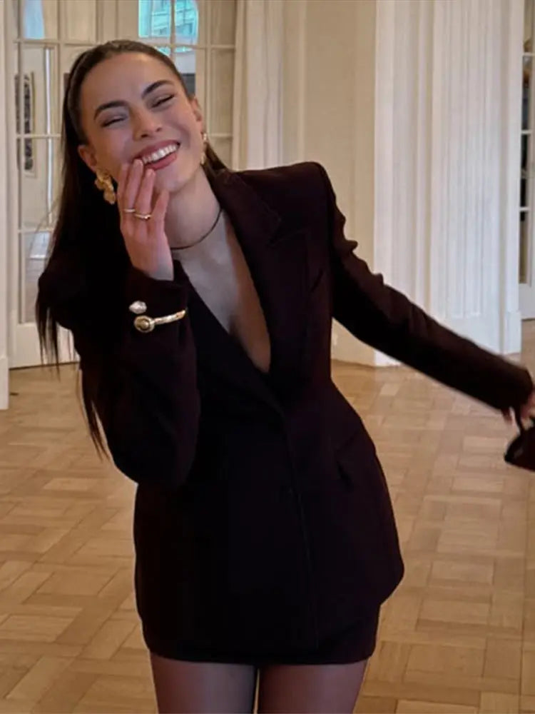 Blazer-Set mit Minirock | Klassisches Revers | Elegante Silhouette