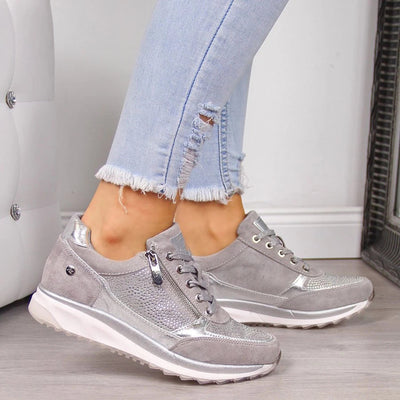 Sommer-Sneaker für Damen - Bequeme Atmungsaktive Schuhe mit Fußbett