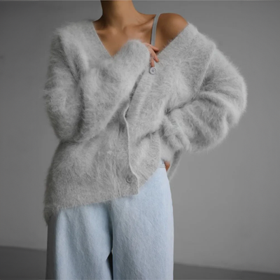 Übergroße Strickjacke für Damen