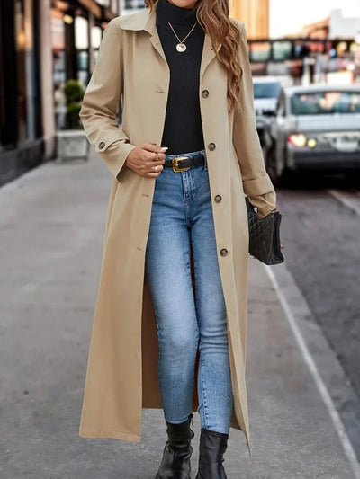 Klassischer Mittellanger Trenchcoat für Damen